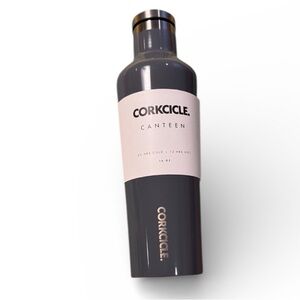 Corkcicle Charcoal Gray Canteen water bottle 16 ounces stainless NEW cold 25 hrs